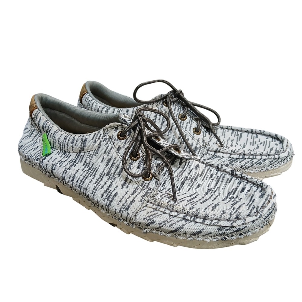Twisted X Mens Size 9M Eco-Tred Fabric Leather Upper Boat Shoes Casual Lace Up